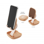 4smarts Desk Stand Compact for Smartphones - сгъваема поставка за бюро и гладки повърхности за смартфони (розов)