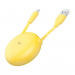 Baseus Lets Go Little Reunion One-Way Stretchable Data Cable (CATRN-GY) - универсален USB към USB-C кабел (100 см) (сив-жълт) 3