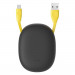 Baseus Lets Go Little Reunion One-Way Stretchable Data Cable (CATRN-GY) - универсален USB към USB-C кабел (100 см) (сив-жълт) 1