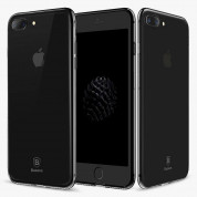 Baseus Simple Series Case - силиконов (TPU) калъф за iPhone SE (2022), iPhone SE (2020), iPhone 8, iPhone 7 (черен-прозрачен)