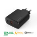 4smarts Wall Charger VoltPlug Adaptive 25W with QC/PD/AFC - захранване за ел. мрежа с USB-A изход и USB-C изход с технология за бързо зареждане (25W) (черен) 1