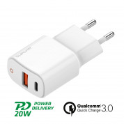 4smarts Wall Charger DoublePort 20W with Quick Charge and PD (white)
