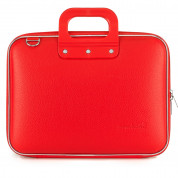 Bombata Mediobombata Classic  - кожена чанта с презрамка за MacBook Pro 13, Air 13 и лаптопи до 14 инча (червен)