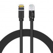 Baseus High Speed Six types of RJ45 Gigabit Flat Network Cable (PCWL-E01)- плосък Gigabit Ethernet RJ45 Cat 6 кабел (8 м) (черен)
