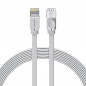 Baseus High Speed Six types of RJ45 Gigabit Flat Network Cable (PCWL-E0G) - плосък Gigabit Ethernet RJ45 Cat 6 кабел (8 м) (сив)