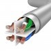 Baseus High Speed Six types of RJ45 Gigabit Round Network Cable (PCWL-I0G) - кръгъл Gigabit Ethernet RJ45 Cat 6 кабел (5 м) (сив) 5