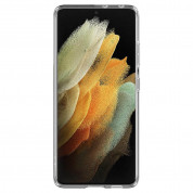 Spigen Liquid Crystal Case - тънък силиконов (TPU) калъф за Samsung Galaxy S21 Ultra (прозрачен)  1