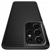 Spigen Liquid Air Case - силиконов (TPU) калъф с висока степен на защита за Samsung Galaxy S21 Ultra (черен) 7