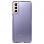 Spigen Liquid Crystal Case - тънък силиконов (TPU) калъф за Samsung Galaxy S21 Plus (прозрачен) 2