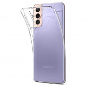 Spigen Liquid Crystal Case - тънък силиконов (TPU) калъф за Samsung Galaxy S21 Plus (прозрачен) 4
