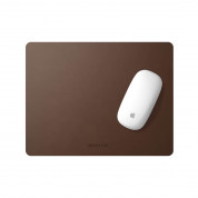 Nomad Mousepad Leather - дизайнерски кожен (естествена кожа) пад за мишка (13 инча) (кафяв) 2