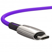 Baseus Water Drop USB-C to USB-C Cable PD 2.0 60W (CATSD-K05) - кабел с въжена оплетка за устройства с USB-C порт (200 см) (лилав) 3