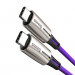Baseus Water Drop USB-C to USB-C Cable PD 2.0 60W (CATSD-K05) - кабел с въжена оплетка за устройства с USB-C порт (200 см) (лилав) 3