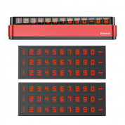 Baseus Moonlight Box Parking Number Plate (ACNUM-B09) - алуминиева визитка за телефонен номер при временно паркиране на автомобил (червен) 6