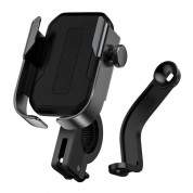 Baseus Armor Motorcycle Phone Holder (SUKJA-01) - универсална поставка за колело и мотоциклет за мобилни телефони (черен)