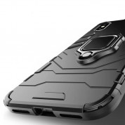 Ring Armor Case - хибриден удароустойчив кейс с пръстен против изпускане за Huawei P Smart S (черен) 3