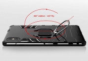 Ring Armor Case - хибриден удароустойчив кейс с пръстен против изпускане за Huawei P Smart S (черен) 2
