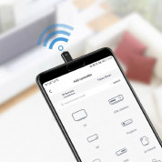 Baseus Smartphone IR Remote Controller (ACMR03-S1) - дистанционно за управление на домашна техника с microUSB конектор, работещо с приложение за смартфони (сребрист-черен) 3
