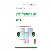 4smarts 360° Protection Set - тънък силиконов кейс и стъклено защитно покритие за дисплея на Samsung Galaxy A52, A52 5G (прозрачен) 1