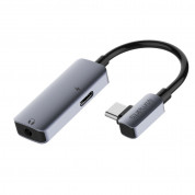 4smarts Active Audio and Charging Splitter USB-C to USB-C and 3.5mm AUX Angled SoundSplit - активен адаптер USB-C към 3.5 мм. и USB-C изход (13.5см) (черен) 2