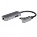 4smarts Active Audio and Charging Splitter USB-C to USB-C and 3.5mm AUX Angled SoundSplit - активен адаптер USB-C към 3.5 мм. и USB-C изход (13.5см) (черен) 1