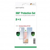 4smarts 360° Protection Set - тънък силиконов кейс и стъклено защитно покритие за дисплея на Samsung Galaxy A72 5G (прозрачен) 1