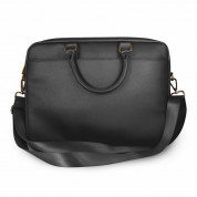 Guess Saffiano Laptop Bag - луксозна дизайнерска чанта с дръжки и презрамка за преносими компютри до 15 инча (черна) 2