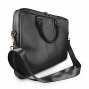 Guess Saffiano Laptop Bag - луксозна дизайнерска чанта с дръжки и презрамка за преносими компютри до 15 инча (черна) 1