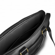 Guess Saffiano Laptop Bag - луксозна дизайнерска чанта с дръжки и презрамка за преносими компютри до 15 инча (черна) 4