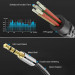 TechRise CAC05324BA02 2-Pack Nylon Braided Premium Auxiliary Aux Audio Cable Cord - комплект от 2 броя качествени 3.5 мм аудио кабела (150 см всеки) (черен) 3