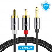 TechRise CAC05322BA02 Gold-Plated 3.5mm Jack to 2 RCA (2.5m) (black) 1