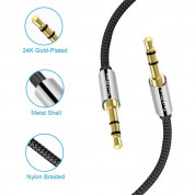 TechRise CAC05335BA01 Nylon Braided Premium Auxiliary Aux Audio Cable Cord - качествен 3.5 мм аудио кабел (250 см) (черен) 3