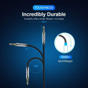 TechRise CAC05327BA02 2-Pack Nylon Braided Premium Auxiliary Aux Audio Cable Cord - комплект от 2 броя качествени 3.5 мм аудио кабела (150 см и 250 см) (черен) 5