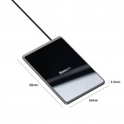 Baseus Ultra-thin Wireless Charger Pad 15W with USB Cable (WX01B-01) - 15W поставка (пад) с технология за бързо зареждане за Qi съвместими устройства и USB кабел (100 см) (черен) 5