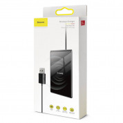 Baseus Ultra-thin Wireless Charger Pad 15W with USB Cable (WX01B-01) - 15W поставка (пад) с технология за бързо зареждане за Qi съвместими устройства и USB кабел (100 см) (черен) 6