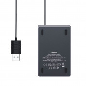 Baseus Ultra-thin Wireless Charger Pad 15W with USB Cable (WX01B-01) - 15W поставка (пад) с технология за бързо зареждане за Qi съвместими устройства и USB кабел (100 см) (черен) 1