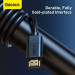 Baseus High Definition Series HDMI To HDMI Adapter Cable (CAKGQ-D01) - 4K HDMI към 4K HDMI кабел (5 м) (черен) 14