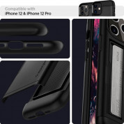 Spigen Slim Armor CS Case - хибриден кейс с отделение за кр. карти и най-висока степен на защита за iPhone 12, iPhone 12 Pro (черен) 9