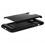 Spigen Slim Armor CS Case - хибриден кейс с отделение за кр. карти и най-висока степен на защита за iPhone 12, iPhone 12 Pro (черен) 6