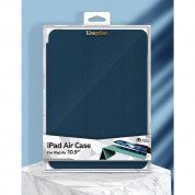 Kingxbar Business Series Magnetic Case - хибриден удароустойчив кейс и поставка за iPad Air 5 (2022), iPad Air 4 (2020) (син) 3