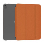 Kingxbar Business Series Magnetic Case - хибриден удароустойчив кейс и поставка за iPad Air 5 (2022), iPad Air 4 (2020) (оранжев)