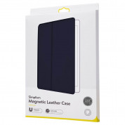 Baseus Simplism Magnetic Leather Case (LTAPIPD-GSM03) - магнитен полиуретанов калъф с поставка за iPad Air 5 (2022), iPad Air 4 (2020) (син) 4