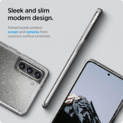 Spigen Liquid Crystal Case - тънък силиконов (TPU) калъф за Samsung Galaxy S21 (брокат-прозрачен) 7