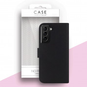 Case FortyFour No.11 Case - кожен калъф с поставка за Samsung Galaxy S21 (черен) 	 1