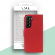 Case FortyFour No.11 Case - кожен калъф с поставка за Samsung Galaxy S21 Plus (червен) 1