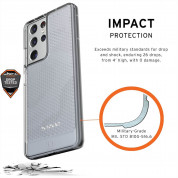 Urban Armor Gear Lucent Case - удароустойчив силиконов калъф за Samsung Galaxy S21 Ultra (черен-прозрачен) 5