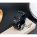 Meridio Ink Nappa Leather Band - уникална ръчно изработена кожена (естествена кожа) каишка за Apple Watch 42мм, 44мм, 45мм, Ultra 49мм (черен) 7