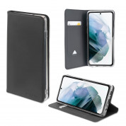 4smarts Flip Case URBAN Lite - кожен калъф с поставка и отделение за кр. карта за Samsung Galaxy S21 (черен)