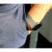 Meridio Touchstone Leather Band - уникална ръчно изработена кожена (естествена кожа) каишка за Apple Watch 42мм, 44мм (тъмносив) 5