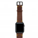 Meridio Old Brown Leather Band - уникална ръчно изработена кожена (естествена кожа) каишка за Apple Watch 42мм, 44мм (тъмнокафяв) 4